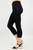 Ruby Bamboo Capri Leggings - High Rise, Anti - Chafe - Blue Sky Clothing Co - Cloud Nine Pajamas