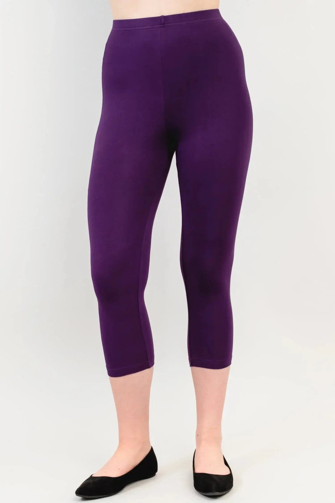 Ruby Bamboo Capri Leggings - High Rise, Anti - Chafe - Blue Sky Clothing Co - Cloud Nine Pajamas