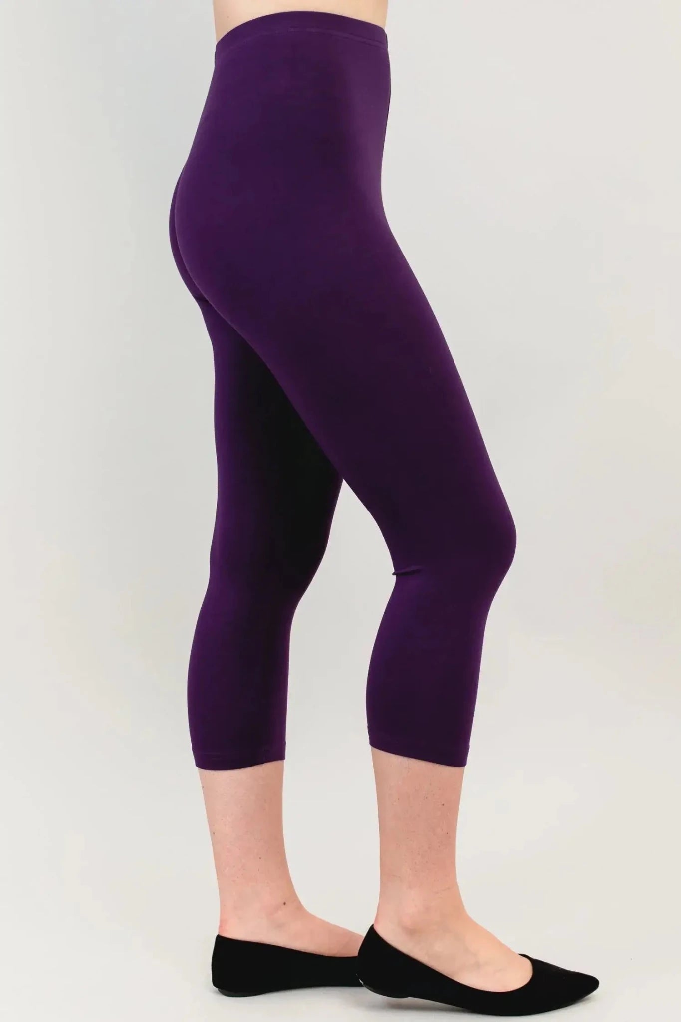 Ruby Bamboo Capri Leggings - High Rise, Anti - Chafe - Blue Sky Clothing Co - Cloud Nine Pajamas