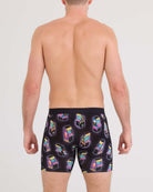 Beercarde BCB Vibe Xtra Soft Comfort Boxer Brief by SAXX on male model showing back view on a white background
