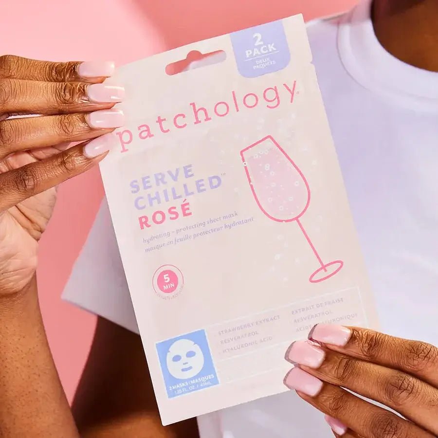 Serve Chilled Rosé Hydrating Sheet Mask | Patchology (2 Pack) - Patchology - Cloud Nine Pajamas