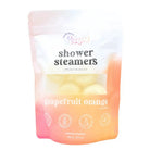 Shower Steamer 6pk Grapefruit Orange packaging with essential oil steamers for a spa-like shower experience.