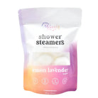 Shower Steamer 2pk Lemon Lavender packaging featuring aromatic steamers for a spa-like shower experience.