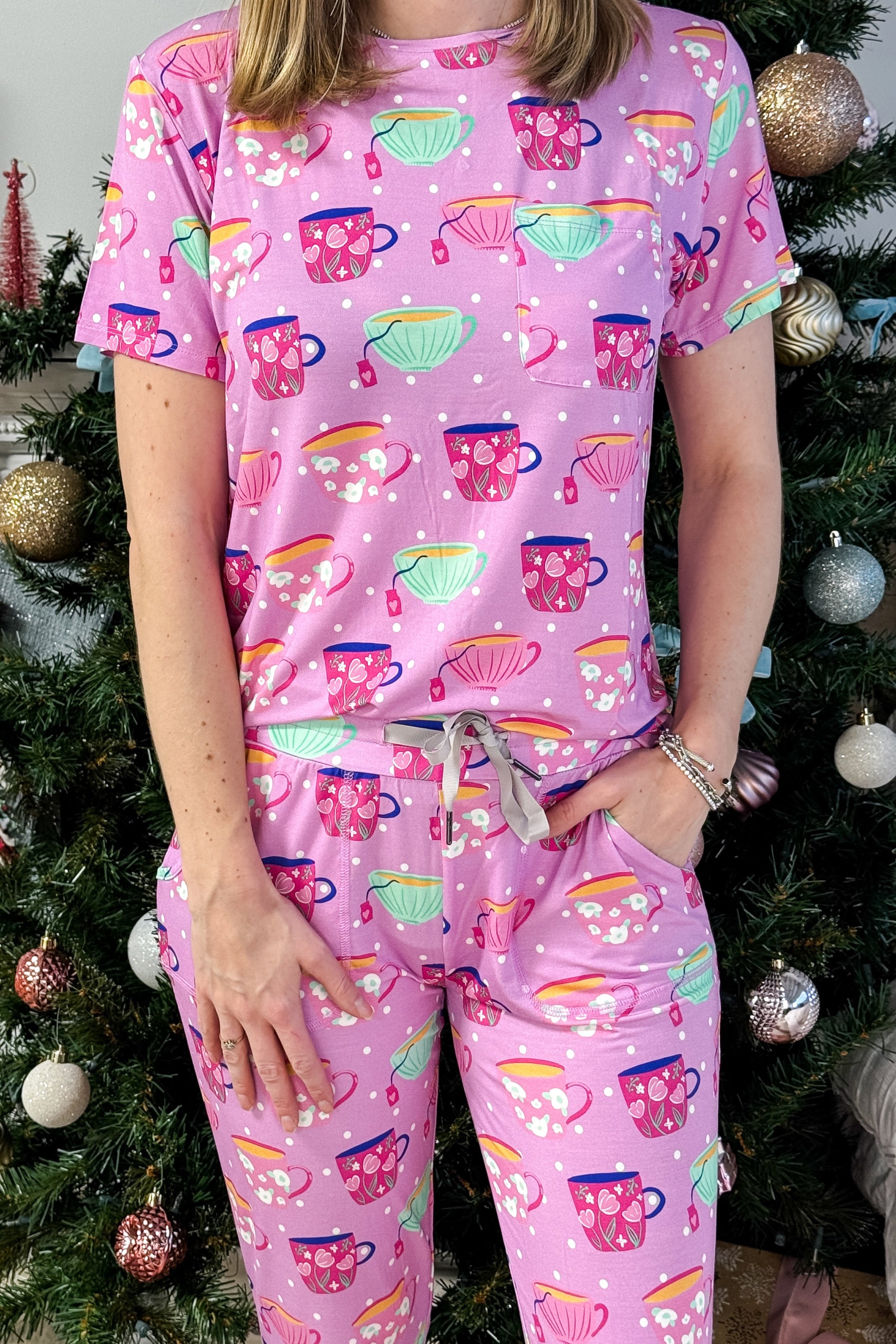 Georgia Rylan Bamboo Tee/Jogger PJ Set | Sips & Snooze Special Edition