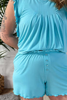 Sky Blue Flutter Short Pajama Set | Georgia Rylan