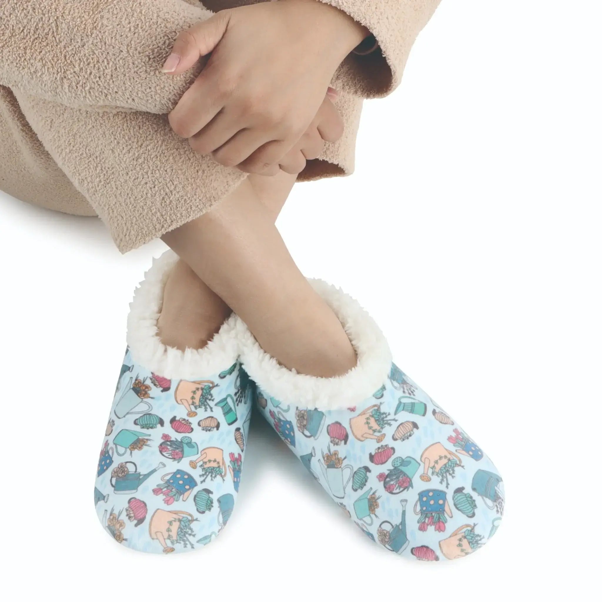 Snoozies Plush Cozy Slipper Socks with Memory Foam & Thick Sherpa Lining - Snoozies - Cloud Nine Pajamas