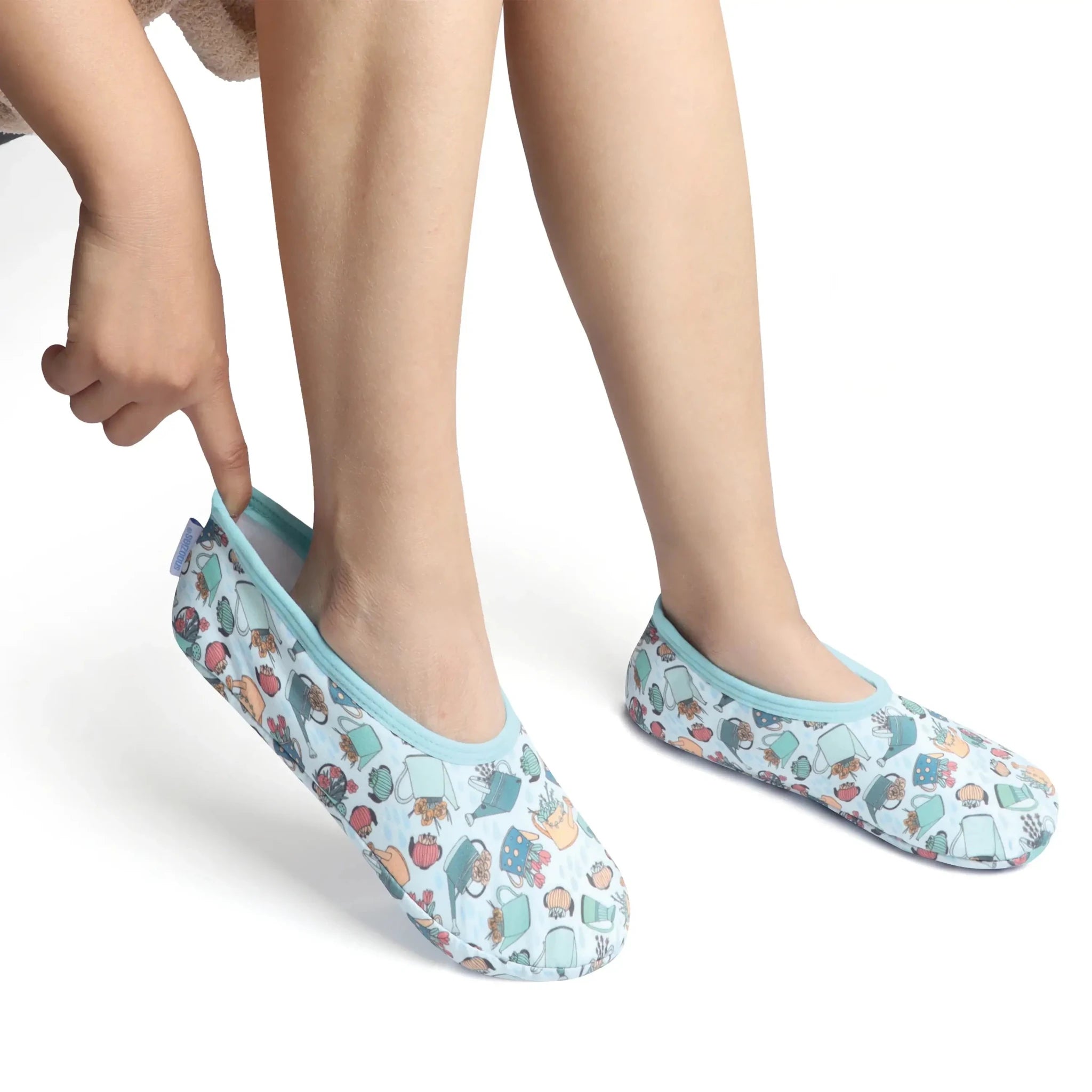 Snoozies Skinnies Lightweight Slipper Socks with Non - Skid Soles & Sherpa Lining - Snoozies - Cloud Nine Pajamas