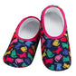 Snoozies Skinnies Lightweight Slipper Socks in Cats Print - Non-skid Soles