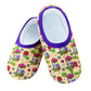 Snoozies Skinnies Lightweight Slipper Socks in Groovy Mushroom Print - Non-skid Soles