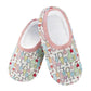 Snoozies Skinnies Lightweight Slipper Socks in Wine Bottle Print - Non-skid Soles