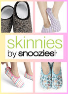 Snoozies Skinnies Lightweight Slipper Socks with Non - Skid Soles & Sherpa Lining - Snoozies - Cloud Nine Pajamas