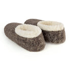 Snoozies Teddy Bear Faux Fur Slippers with Memory Foam Sole  dark grey, showing back