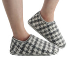 Snoozies Women's Houndstooth Cabin Bootie Grey