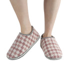 Snoozies Women's Houndstooth Cabin Bootie Pink