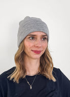 grey unisex knit sold beanie toque for winter by Gertex