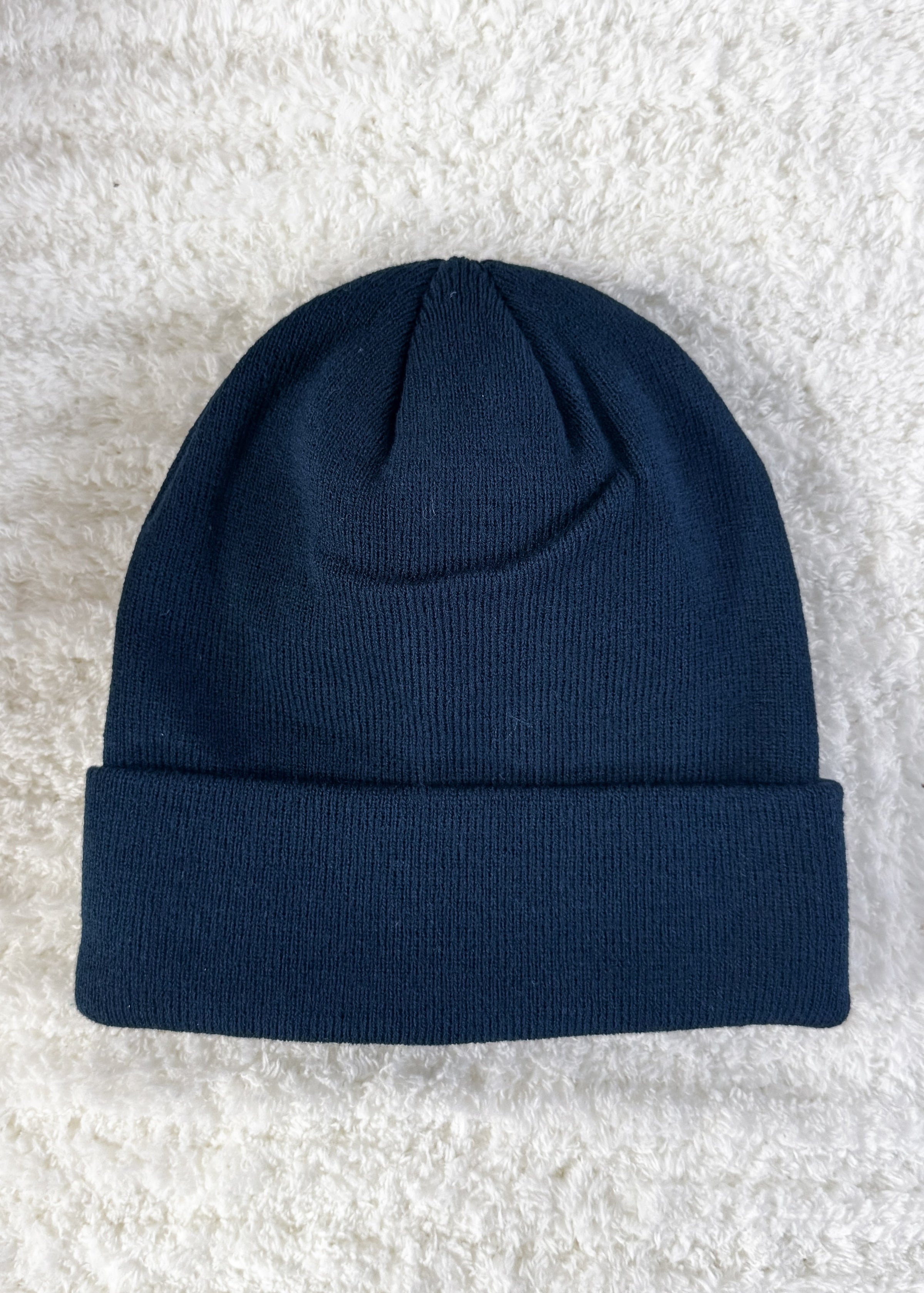 navy unisex knit sold beanie toque for winter by Gertex