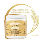 Jar of Soothing Beta Cream by Dr. Mom with text about skin care benefits on a white background.
