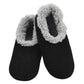 Snoozies Plush COZY Slipper Socks black