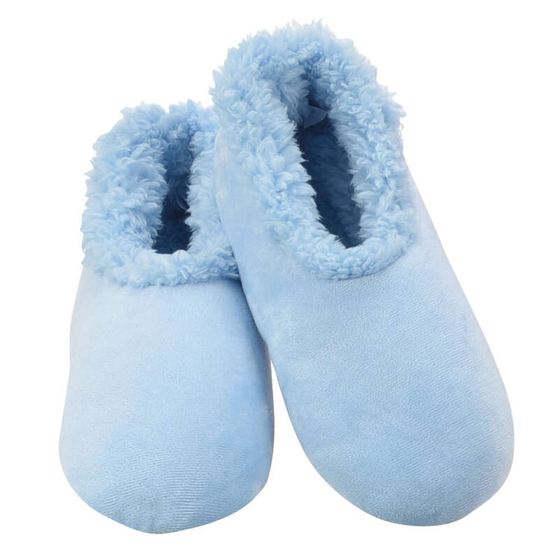 Snoozies Plush COZY Slipper Socks blue