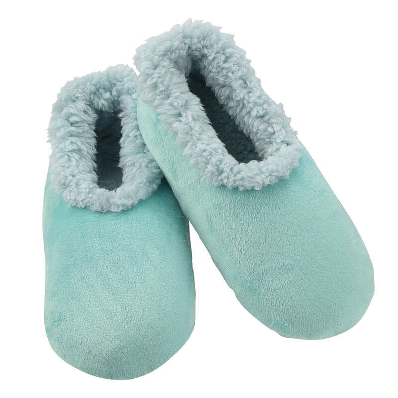Snoozies Plush COZY Slipper Socks soft plush green