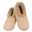 Snoozies Plush COZY Slipper Socks soft plush tan
