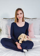 Warm Buddy Cuddle Buddy Tan Lab Puppy 18" Heat Up Stuffed Animal therapeutic heat up beige dog weighted showing size next to Model