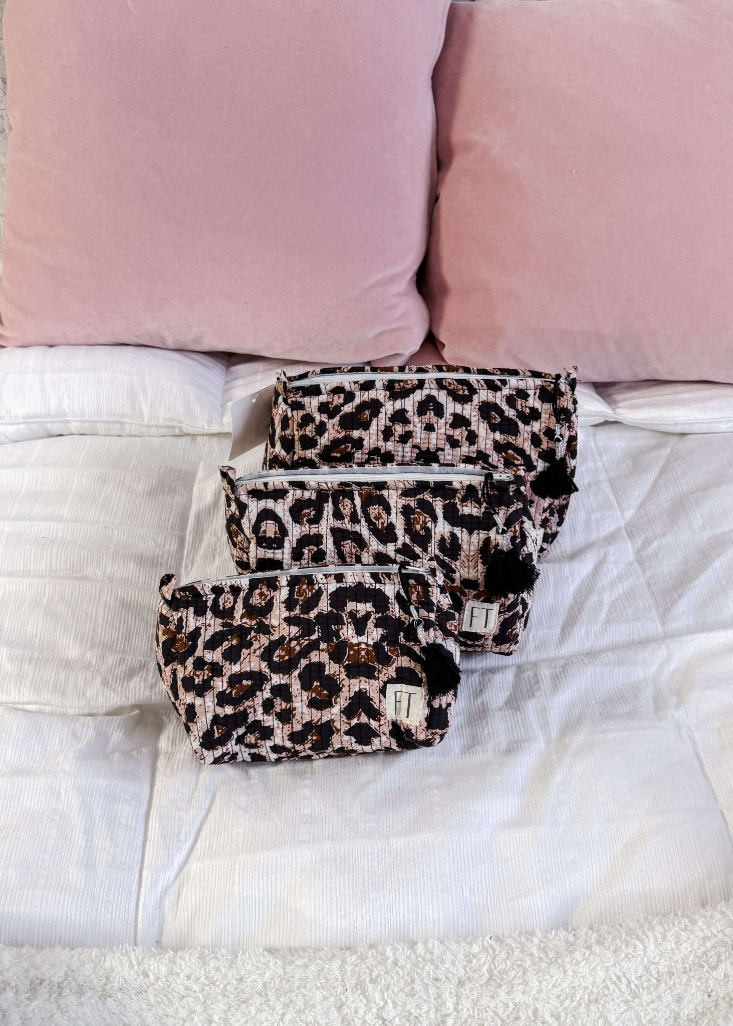 The Three In One Makeup Bag Set by French Toast Handmade - French Toast Handmade - Cloud Nine Pajamas