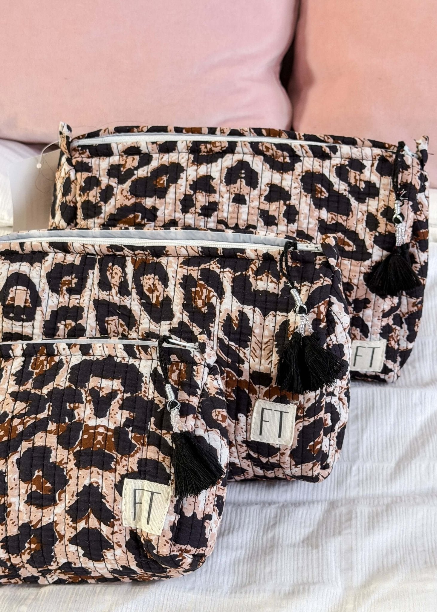 The Three In One Makeup Bag Set by French Toast Handmade - French Toast Handmade - Cloud Nine Pajamas