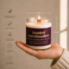Prairie Creek Candle Toasted Marshmallow 8oz candle lifestyle — Cloud Nine Pajamas Edmonton