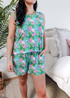 Tropic Like It's Hot Print Tank & Short Bamboo PJ Set - Georgia Rylan - Cloud Nine Pajamas