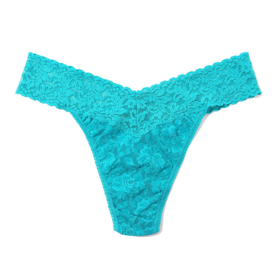 Hanky Panky Women's Signature Stretch Lace Original Rise Thong One Size Fits Most - Cloud Nine Pajamas