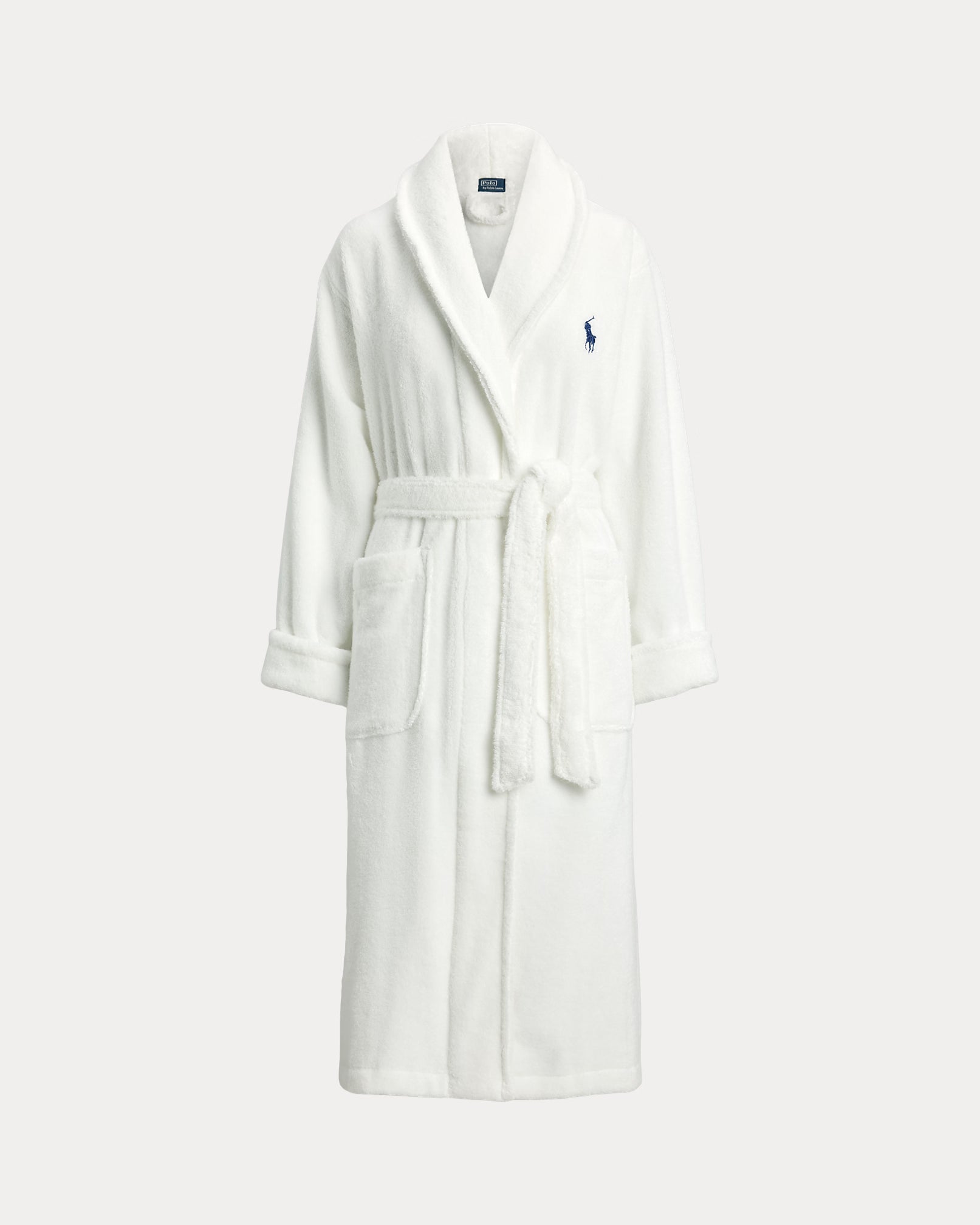 Polo Ralph Lauren Tuxedo Bear Robe off-figure flat lay — Cloud Nine Pajamas Edmonton