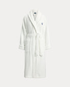 Polo Ralph Lauren Tuxedo Bear Robe off-figure flat lay — Cloud Nine Pajamas Edmonton