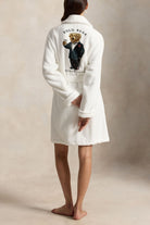 Polo Ralph Lauren Tuxedo Bear Cotton Robe full length back view — Cloud Nine Pajamas