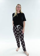 unisex deer plaid printed bamboo jogger bob's sleepwear co