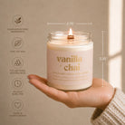 Prairie Creek Candle Vanilla Chai 8oz soy candle amber jar — Cloud Nine Pajamas Edmonton