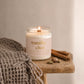 Prairie Creek Candle Vanilla Chai 8oz soy candle lifestyle — Cloud Nine Pajamas Edmonton