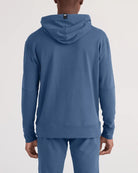 3Six Five Lounge Hoodie Men's indigo blue hoodie 365 by Saxx view of Back