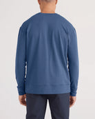 men's 3six five crew in washed indigo by SAXX