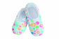 Snoozies Skinnies Lightweight Slipper Socks in Watercolor Print - Non-skid Soles