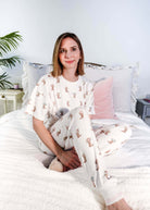 Western Blooms Boot Bouquet Peachy Jersey Tee/Jogger Set | PJ Salvage - PJ Salvage - Cloud Nine Pajamas