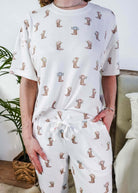 Western Blooms Boot Bouquet Peachy Jersey Tee/Jogger Set | PJ Salvage - PJ Salvage - Cloud Nine Pajamas