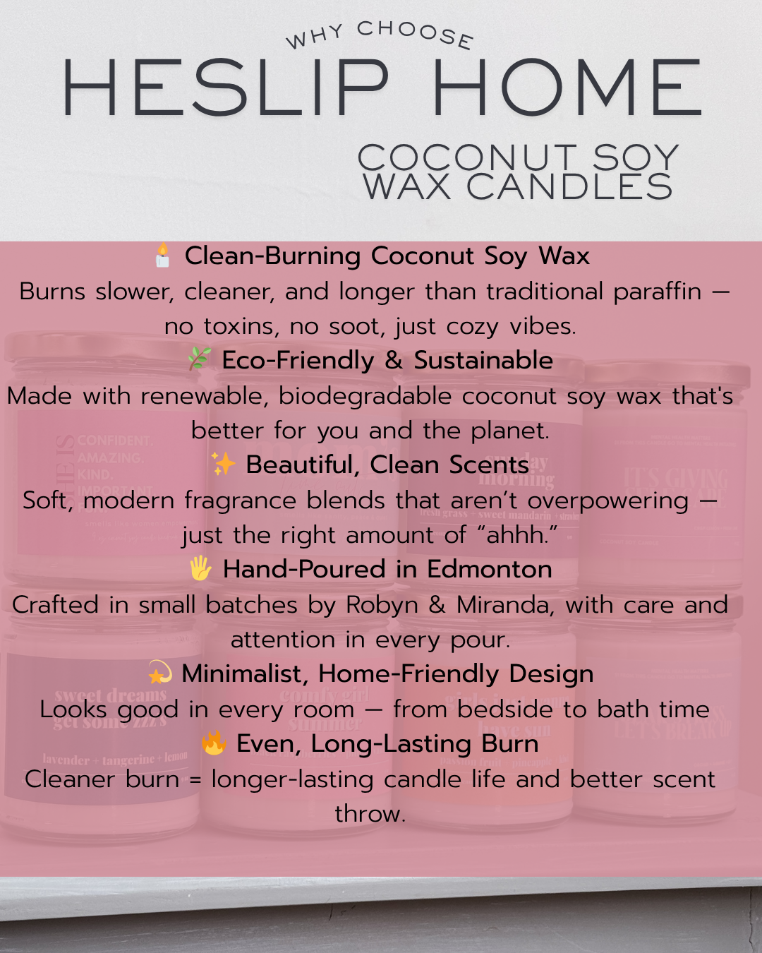 heslip home coconut soy wax candles