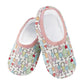 Snoozies Skinnies Lightweight Slipper Socks in Wine Bottle Print - Non-skid Soles