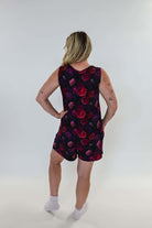 Winter Blossom Print Tank & Short PJ Set Bamboo showing back view