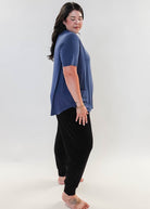 WOMEN'S denim blue essential bamboo tee GEORGIA RYLAN
